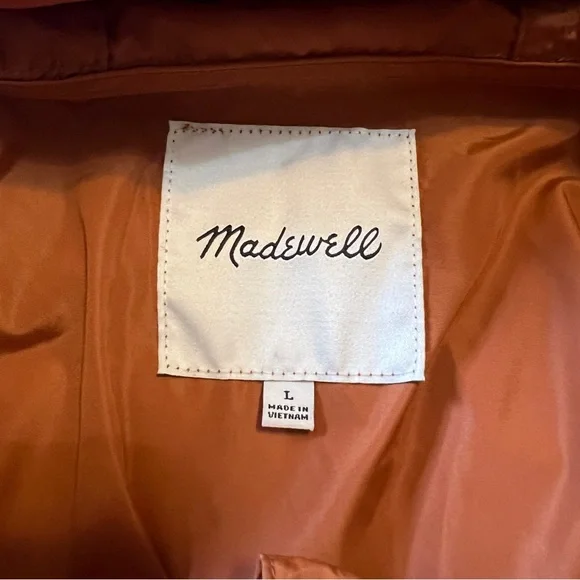 Madewell Raincheck Packable Raincoat L Orange - Picture 4 of 10